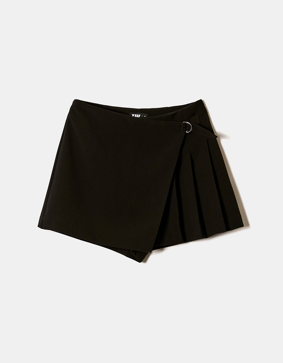 Black Pleated Skort | TALLY WEiJL Netherlands
