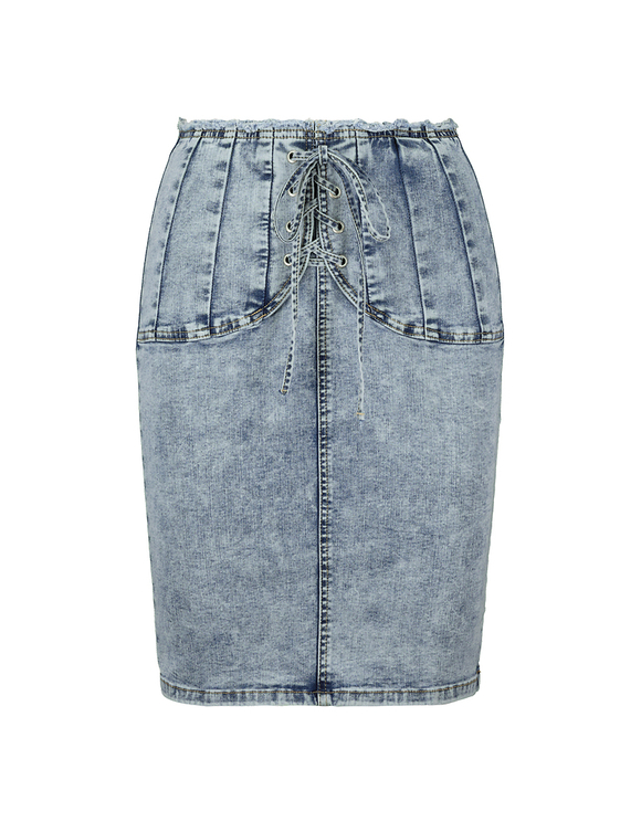Gonna a Corsetto in Denim