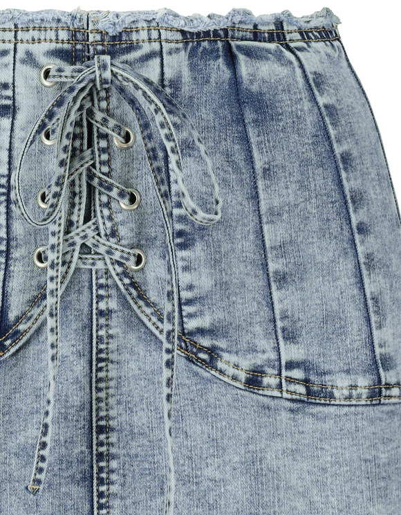 Gonna a Corsetto in Denim