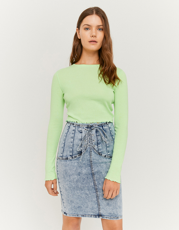 Gonna a Corsetto in Denim