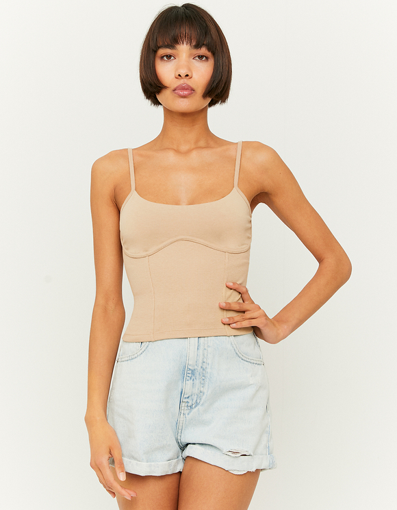 Beige Cropped Top | TALLY WEiJL Online Shop