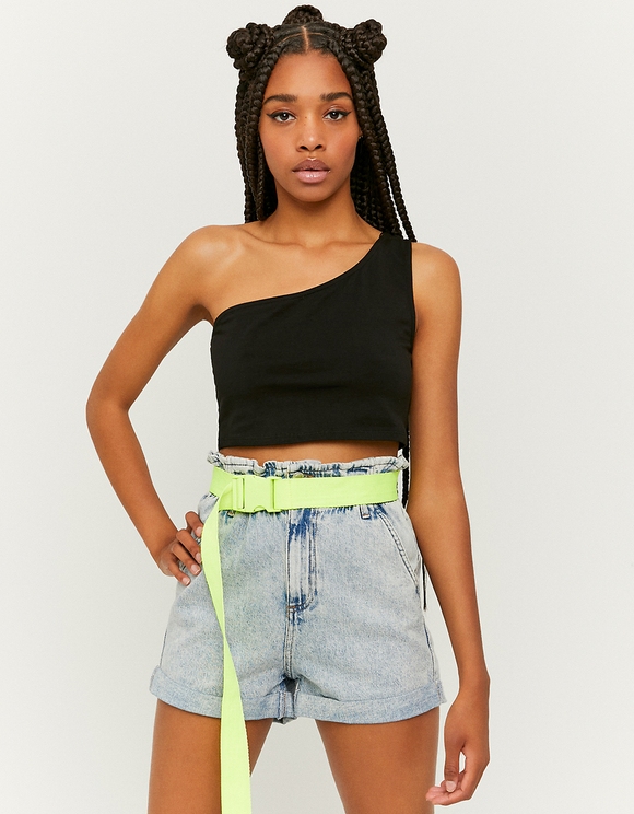 one shoulder crop