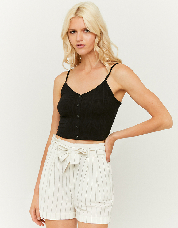 Buttoned Basic Tank Top