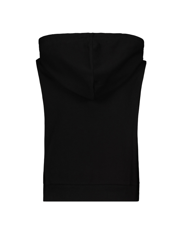 Top Nero in Felpa con il Cappuccio