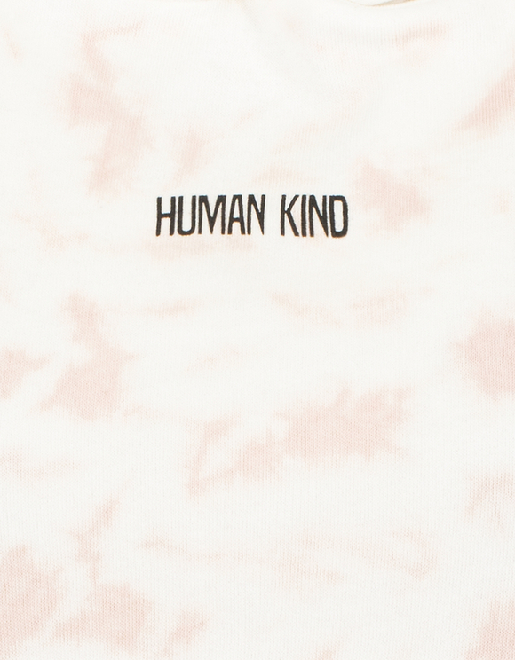 Top Rosa Tie-Dye in Felpa con il Cappuccio