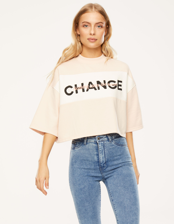 crop sweatshirt white