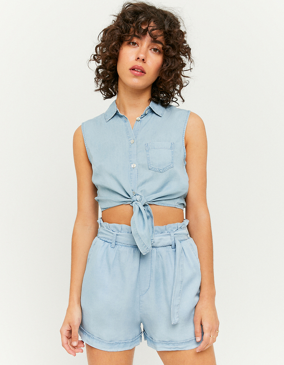 Sleeveless Denim Shirt | TALLY WEiJL 
