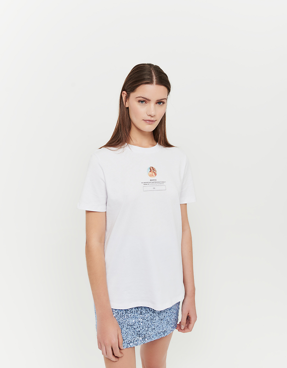 T-Shirt Bianca Stampa Venere