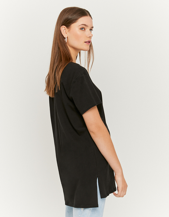 Maglietta Nera  a Maniche Lunghe