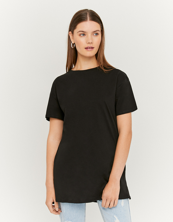 Maglietta Nera  a Maniche Lunghe