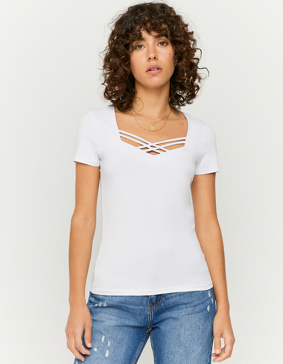 White Fancy T-shirt | TALLY WEiJL 