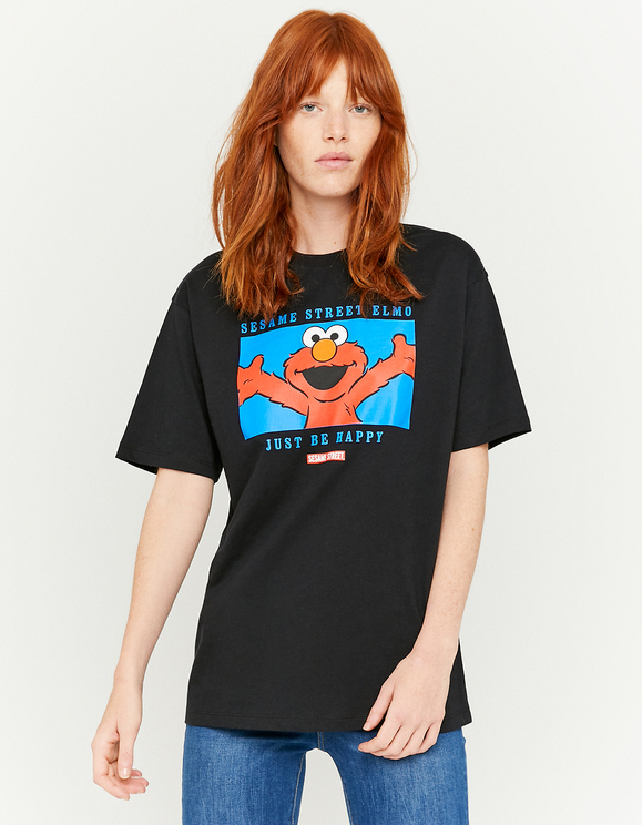 T-shirt z nadrukiem Sesame Street