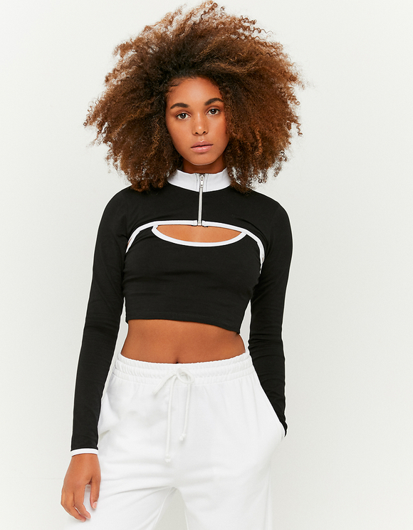 Crop Top a Maniche Lunghe | TALLY WEiJL Online Shop