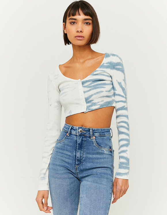 Tie Dye Long Sleeves Crop Top | TALLY 