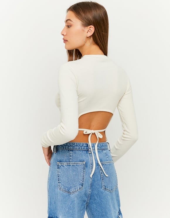 White  Long Sleeves Top