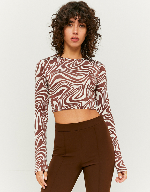 Crop Top Fantasia a Maniche Lunghe | TALLY WEiJL Online Shop