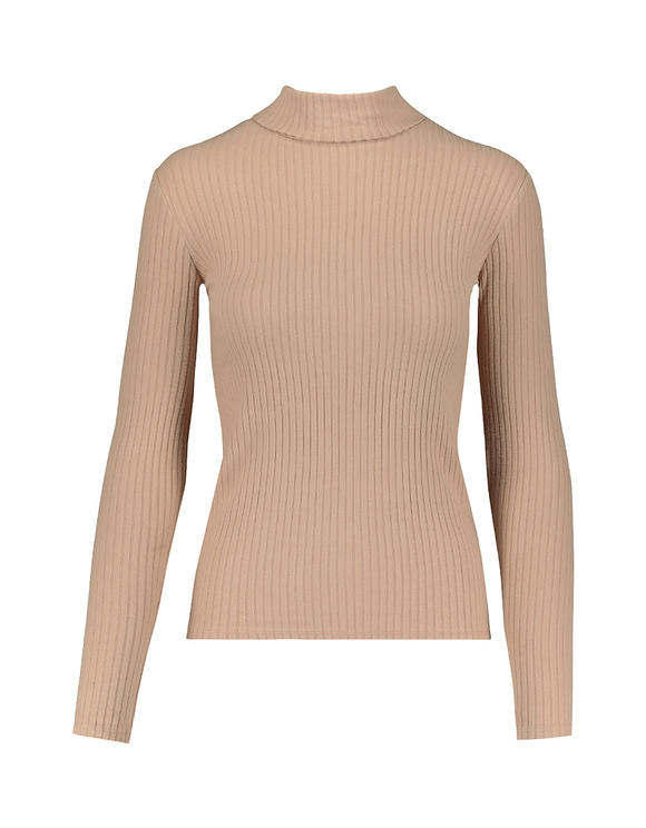 beige high neck top