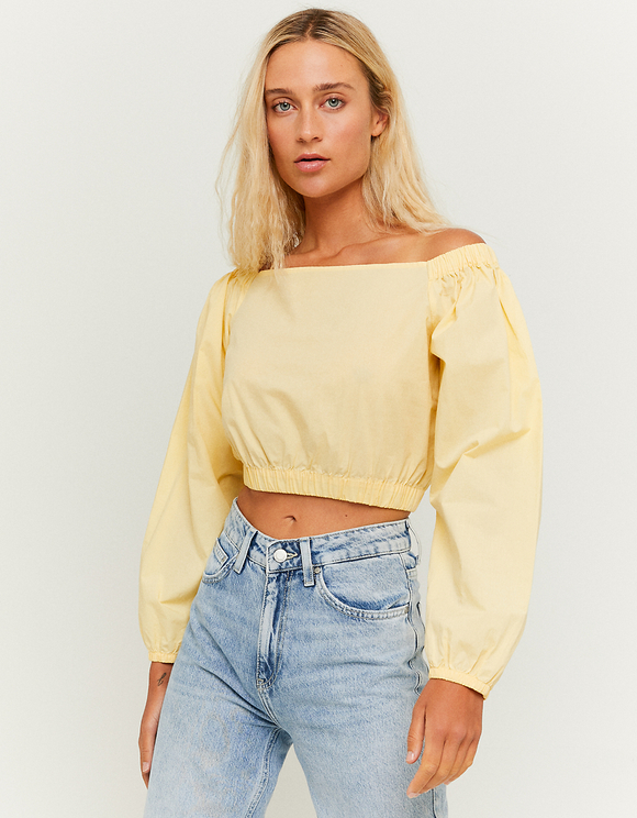 Cropped Off Shoulder Blouse | TALLY 