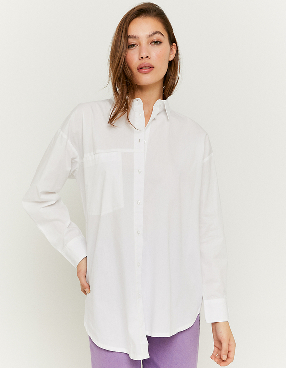 Chemises | Chemise Courte Nouée Blanc cassé | TALLY WEiJL Femme » M Mac