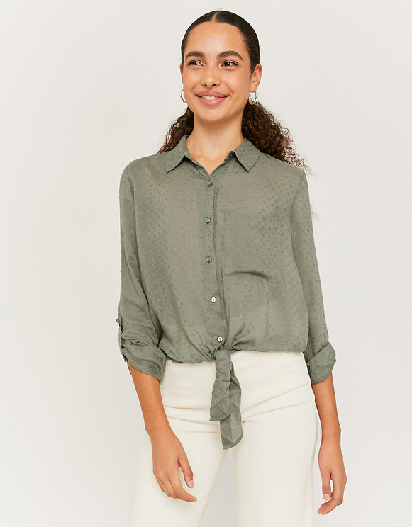 Chemise Kaki Nouée | TALLY WEiJL Online Shop
