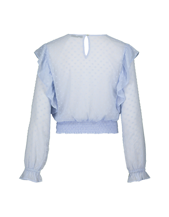 Blusa Blu con Volant