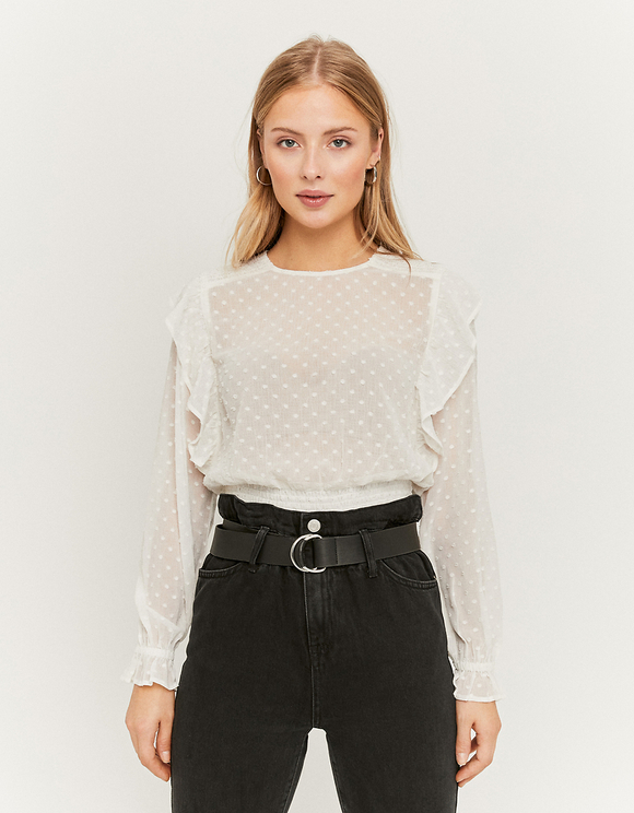 Blusa Bianca con Volant
