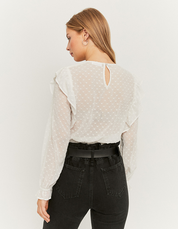 Blusa Bianca con Volant