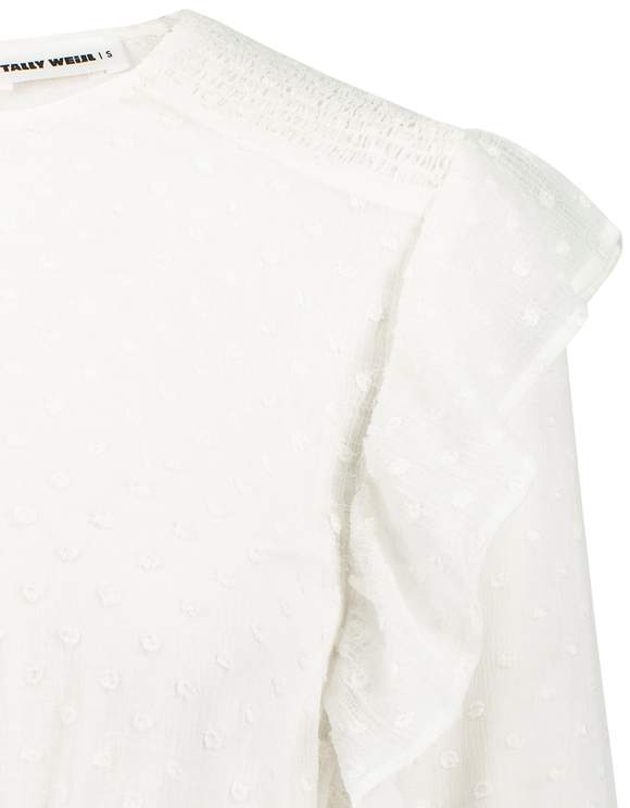 Blusa Bianca con Volant