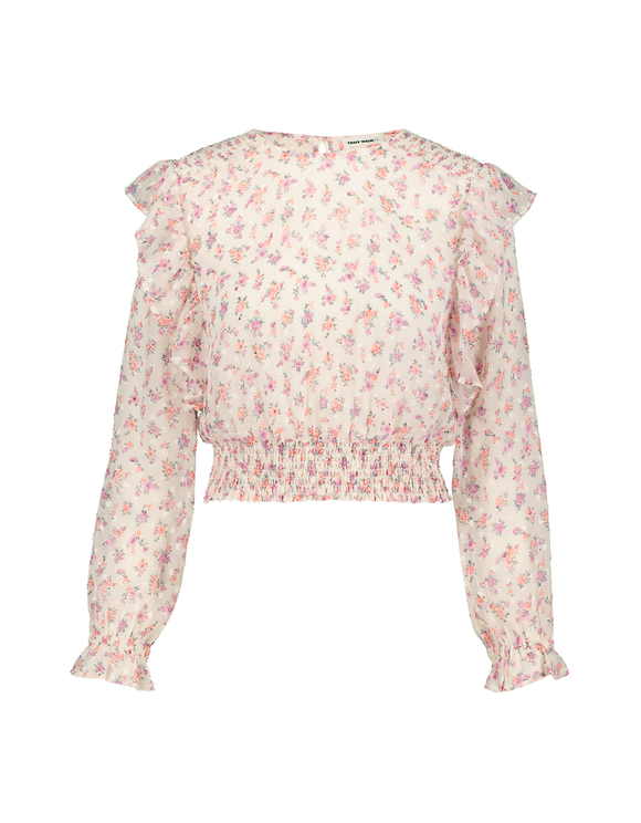 Blusa Stampata con Volant