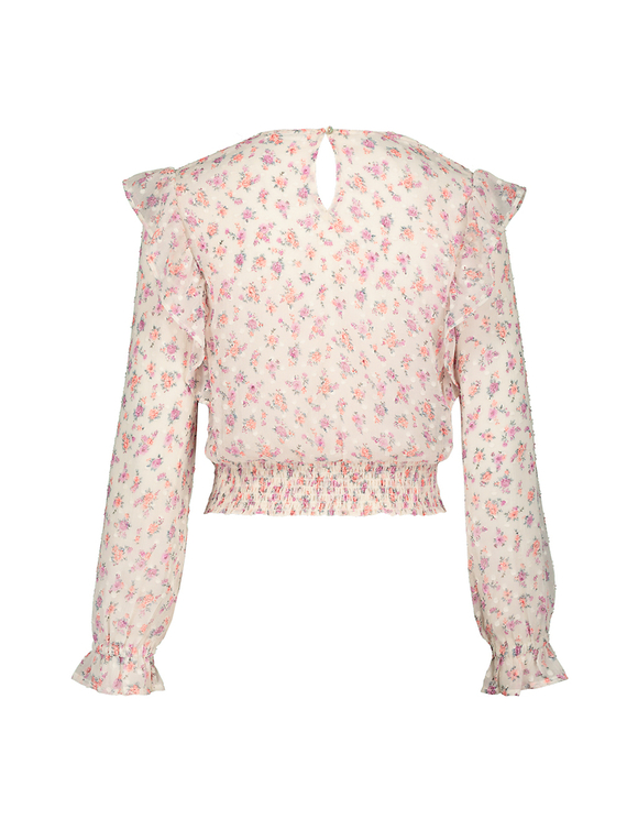 Blusa Stampata con Volant