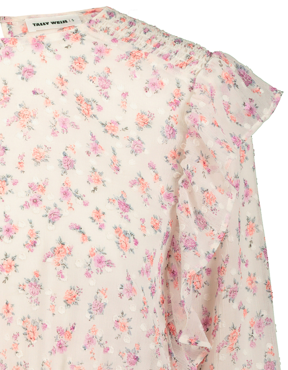 Blusa Stampata con Volant