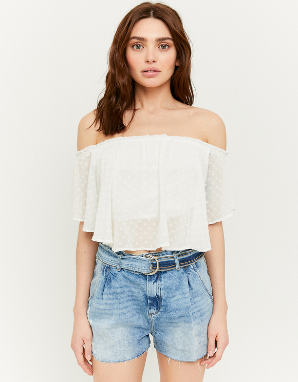 White Top with Ruffles