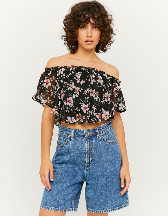 Floral Top with Ruffles