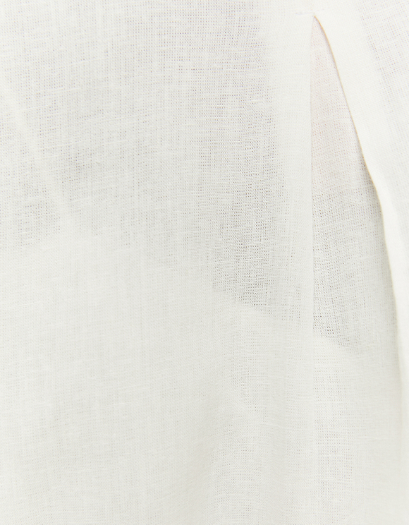 Camicia Oversize Di lino Bianco