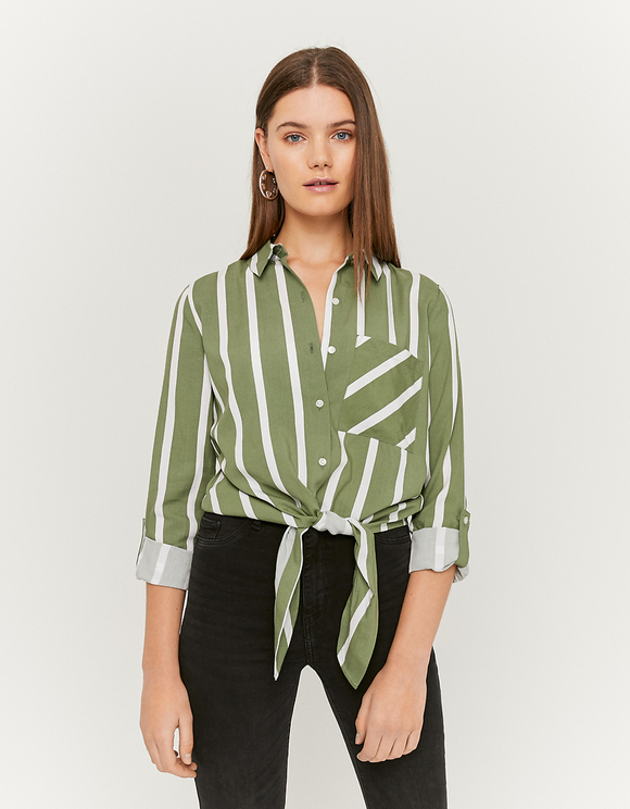 Camicetta a Righe con Nodo