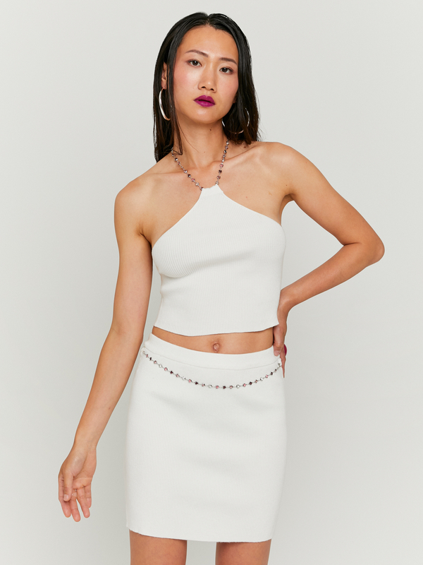 Jupe avec broderie anglaise - Blanc - ENFANT | H&M FR
