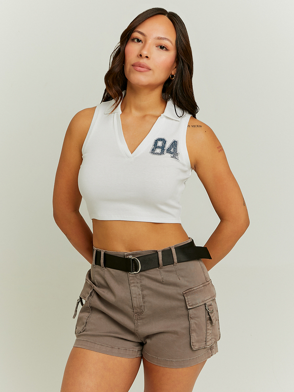 T-shirt oversize da donna con stampa a maniche corte