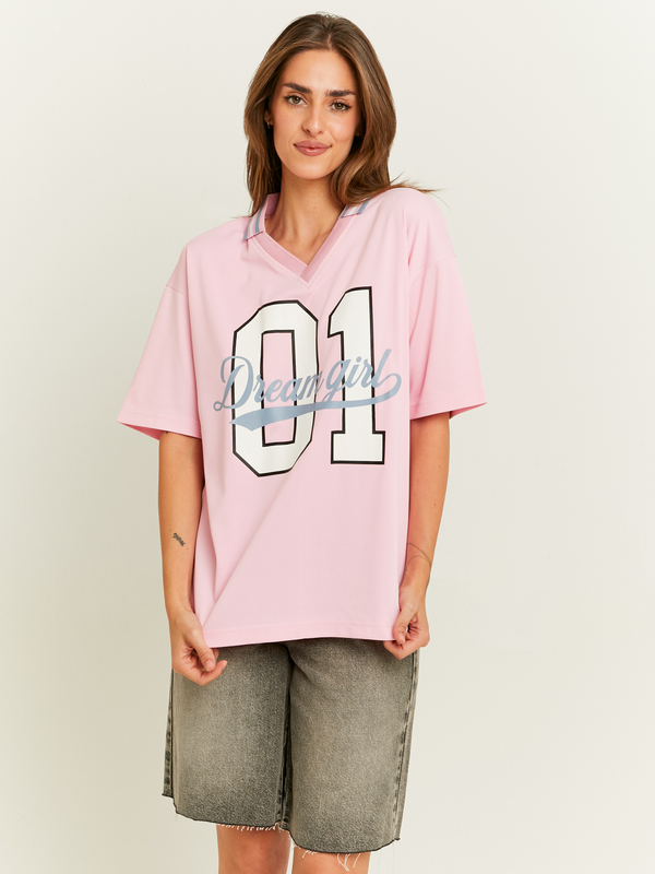 Maglietta Donna Scollo A V Giallo - T-shirt Casual Cotone XXL - Danvouy - copertina