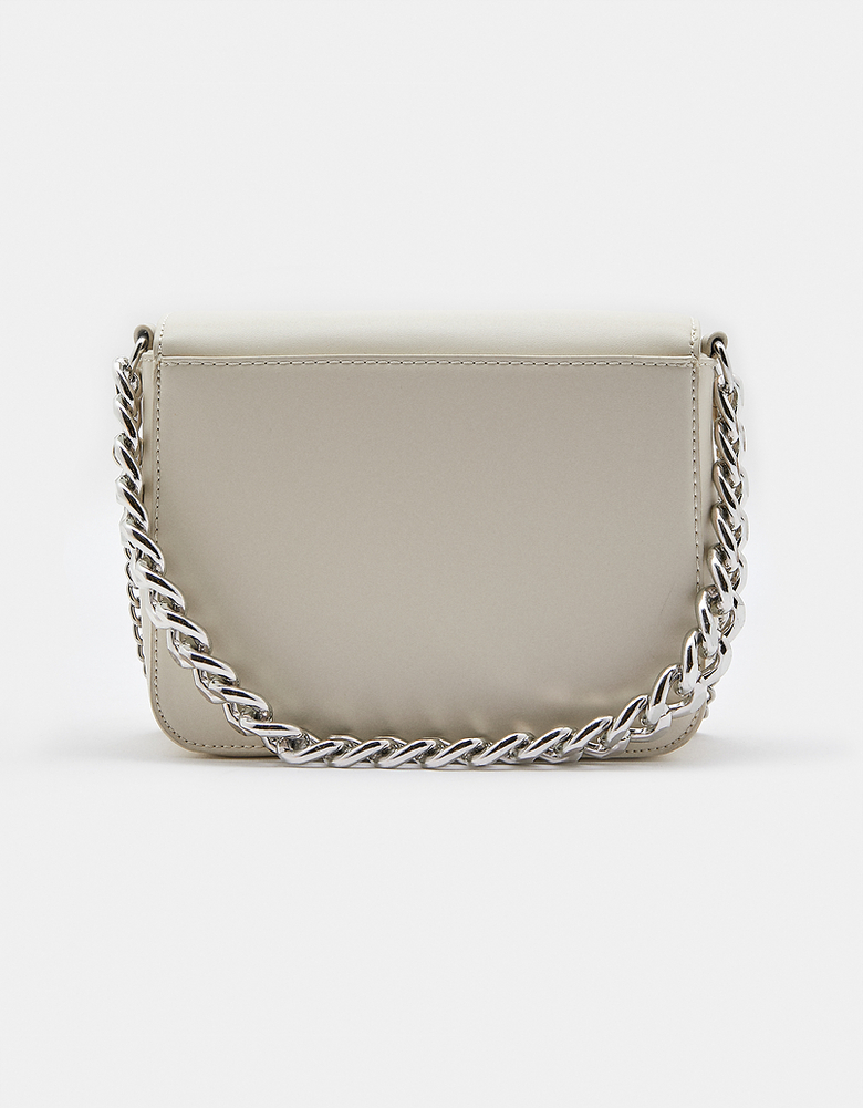 TALLY WEiJL, Borsa a Tracolla Bianca in Similpelle con Catena for Women