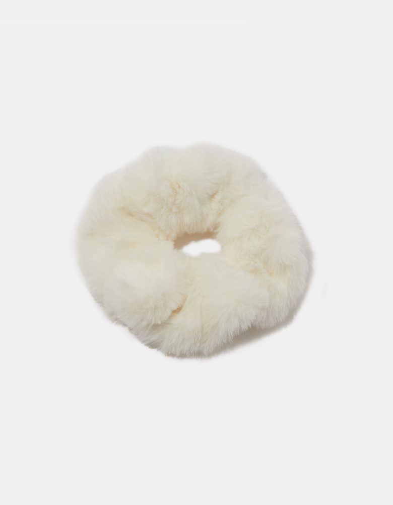 TALLY WEiJL, Scrunchie Bianco in Pelliccia Sintetica for Women