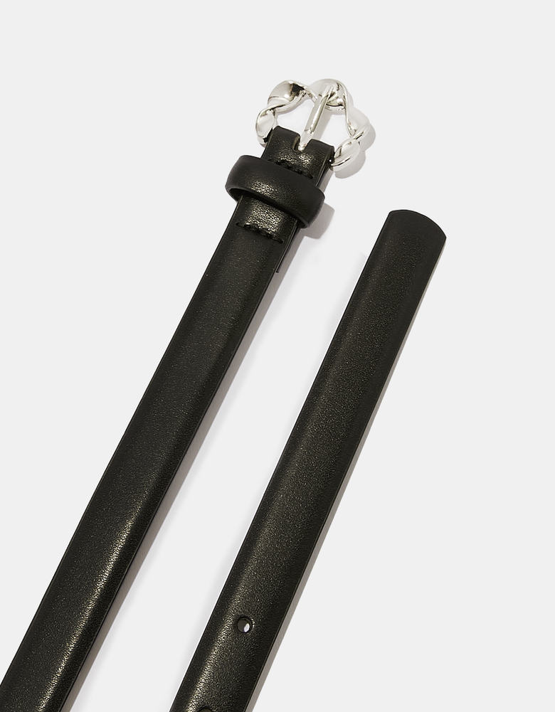 TALLY WEiJL, Cintura Nera con Fibbia Argento for Women