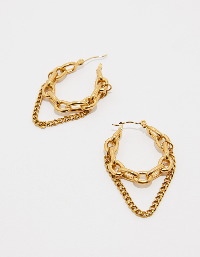 TALLY WEiJL, Créoles Chaîne Dorées for Women