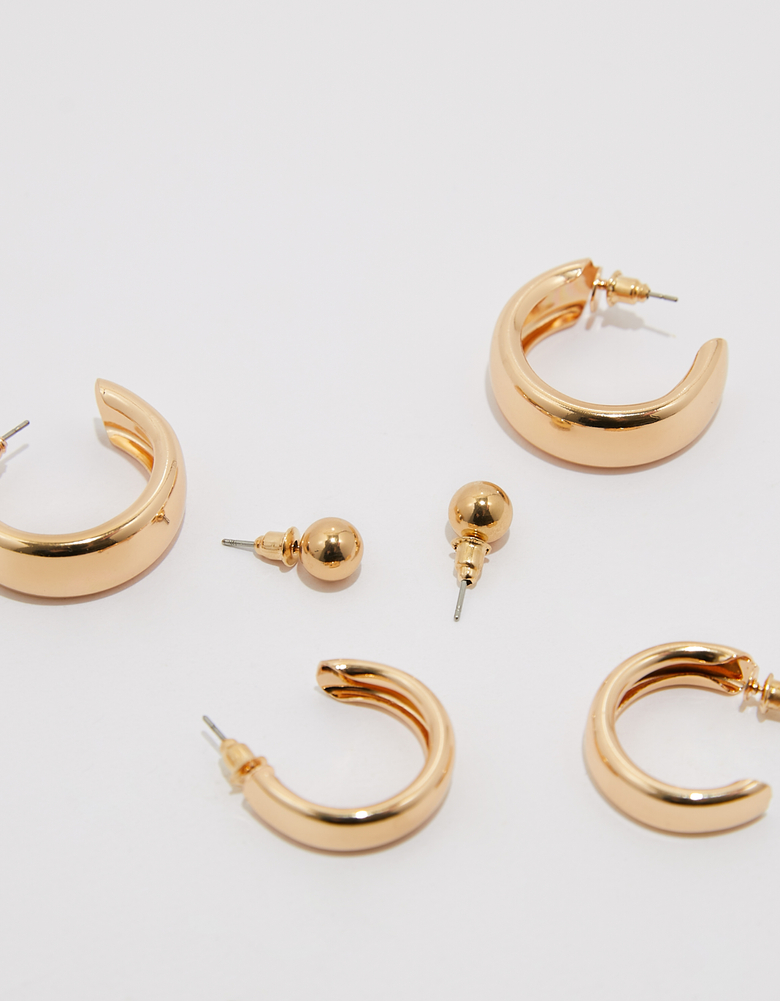 TALLY WEiJL, Lot de 3 Paires de Boucles d'Oreilles for Women