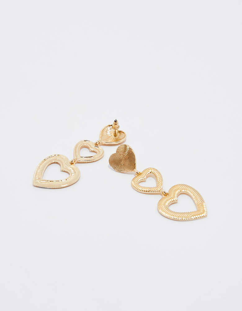 Golden Hearts Pendant Earrings | TALLY WEiJL