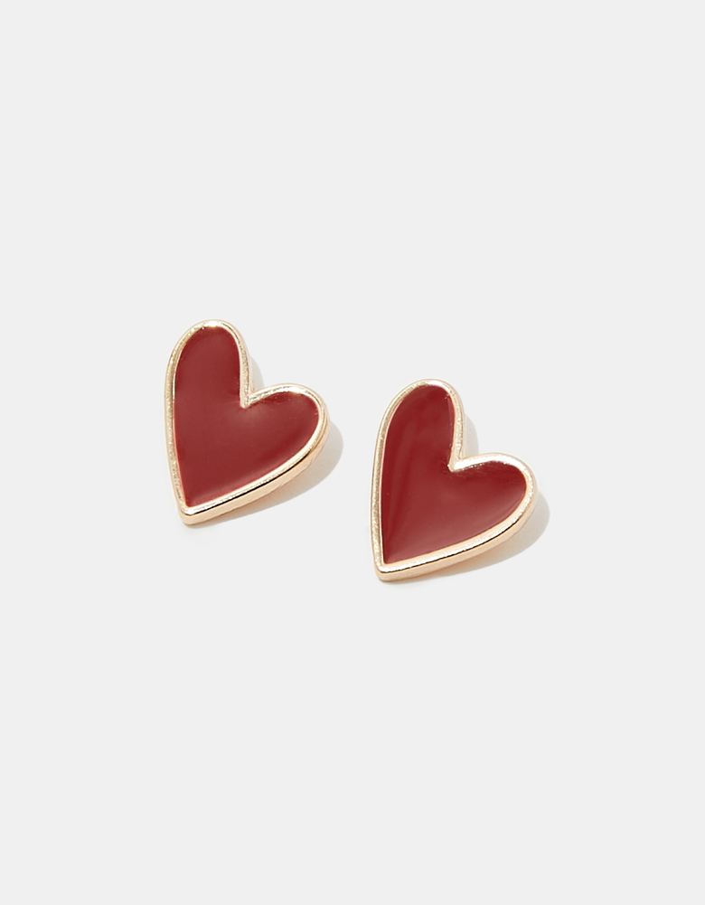TALLY WEiJL, Red Heart-Shaped Earrings for Women