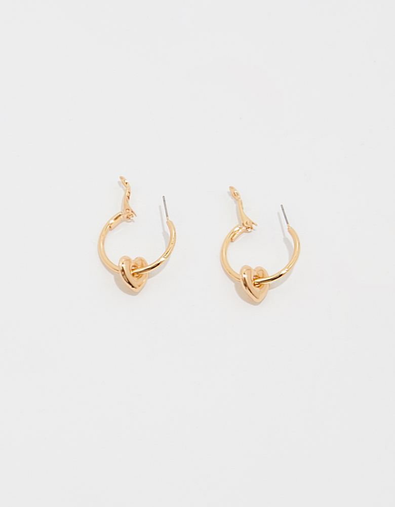 TALLY WEiJL, Kleine goldene Creolen mit Herz for Women