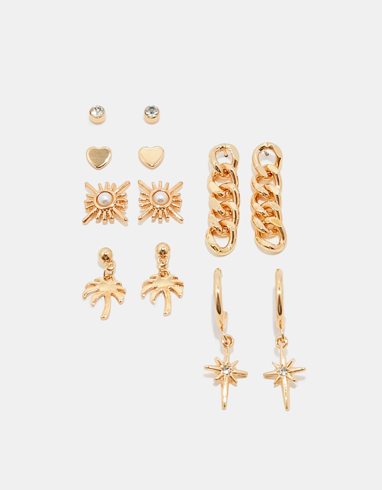 TALLY WEiJL, 6-er Set goldene Ohrringe for Women