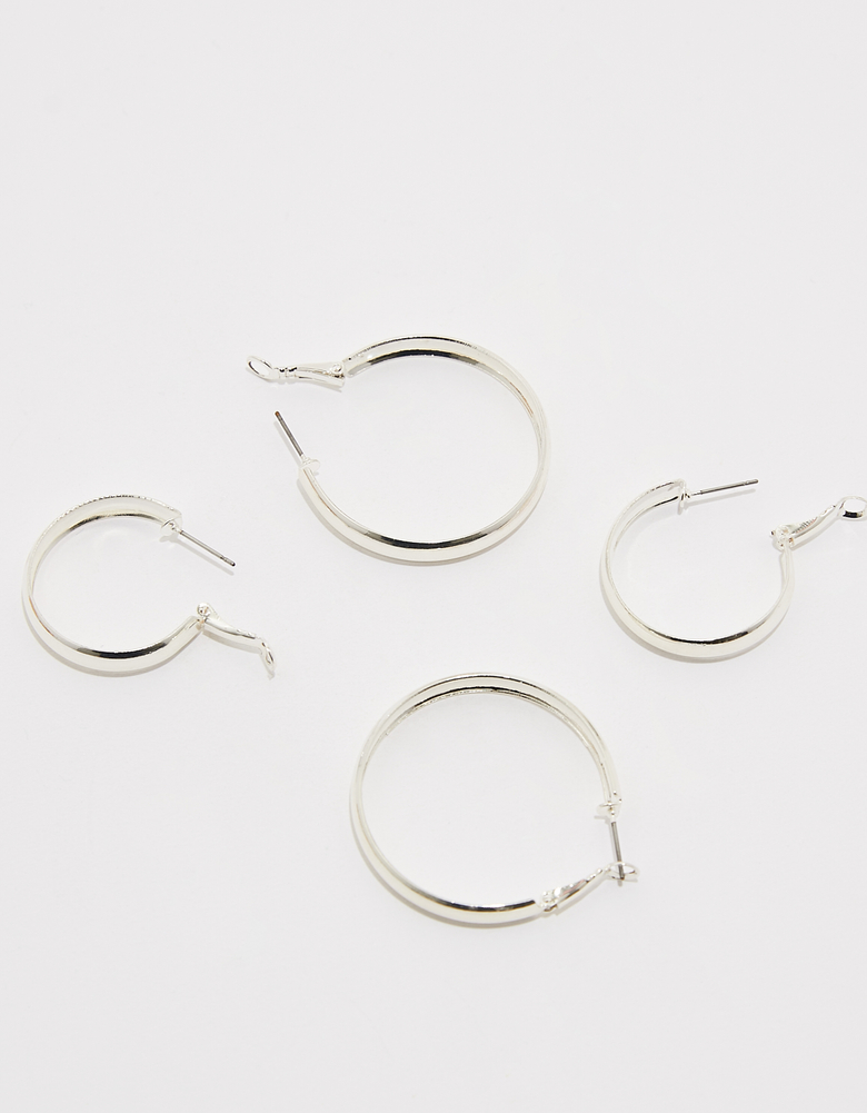 TALLY WEiJL, Lot de 2 Paires de Créoles Argentées for Women