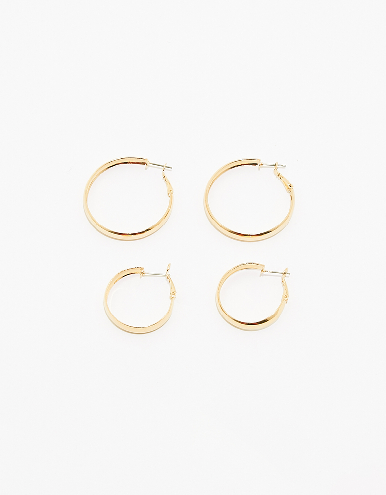 TALLY WEiJL, Set di 2 orecchini a cerchio dorati for Women