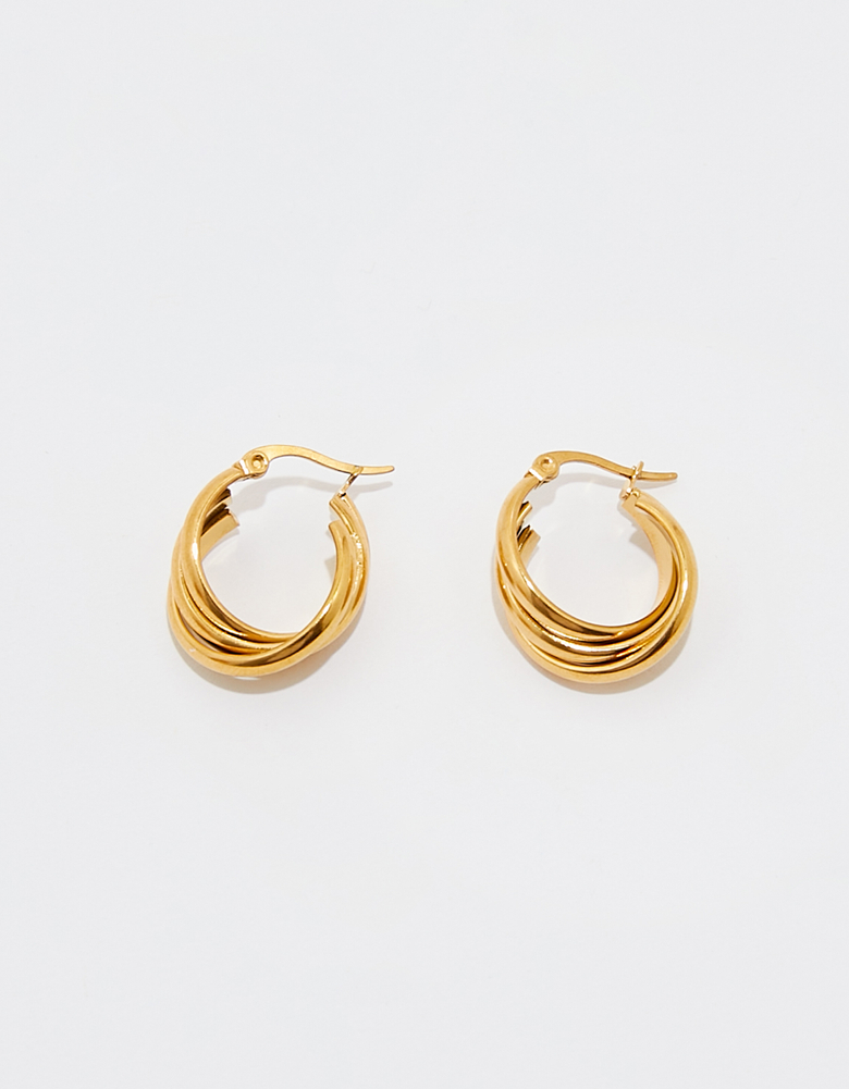 TALLY WEiJL, Goldene Creolen im Lagen-Look for Women